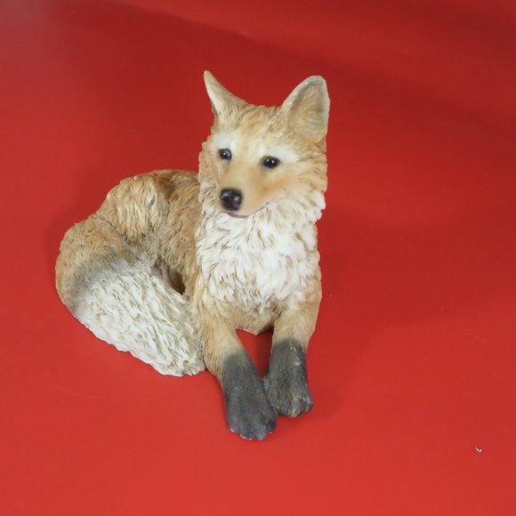 Vintage CASTAGNA Red Fox Figurine 1988 Made in Italy Alabaster Forest Animal - Picture 5 of 9